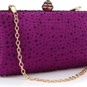 Women's Evening Bag Sparkling Rhinestone Wedding Evening Party Clutch Handbag Pu